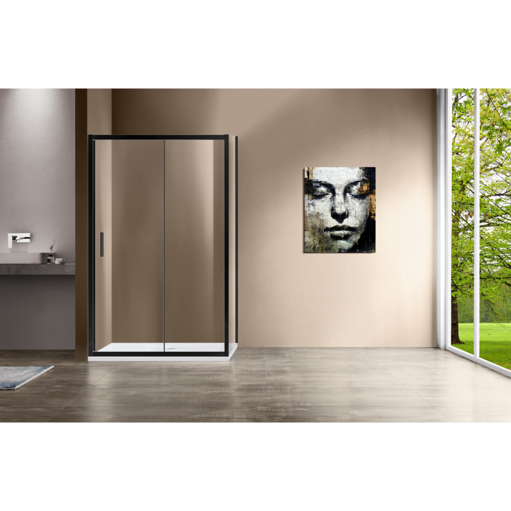 Душевой уголок Vincea Garda (VSR-1G1013CLB) черный