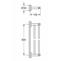 Grohe Essentials 40802GL1 Держатель полотенца, широкий
