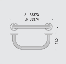 Поручень для ванны Colombo Hermitage, хром b3373