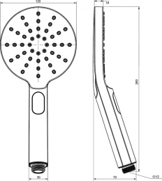 Фото Душевой комплект Ravak  (X07S007), хром