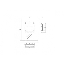 Зеркало Vitra Q Line (A44005) белый