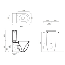 Фото Керамический бачок с крышкой Catalano комплектующие (0533010001) белый