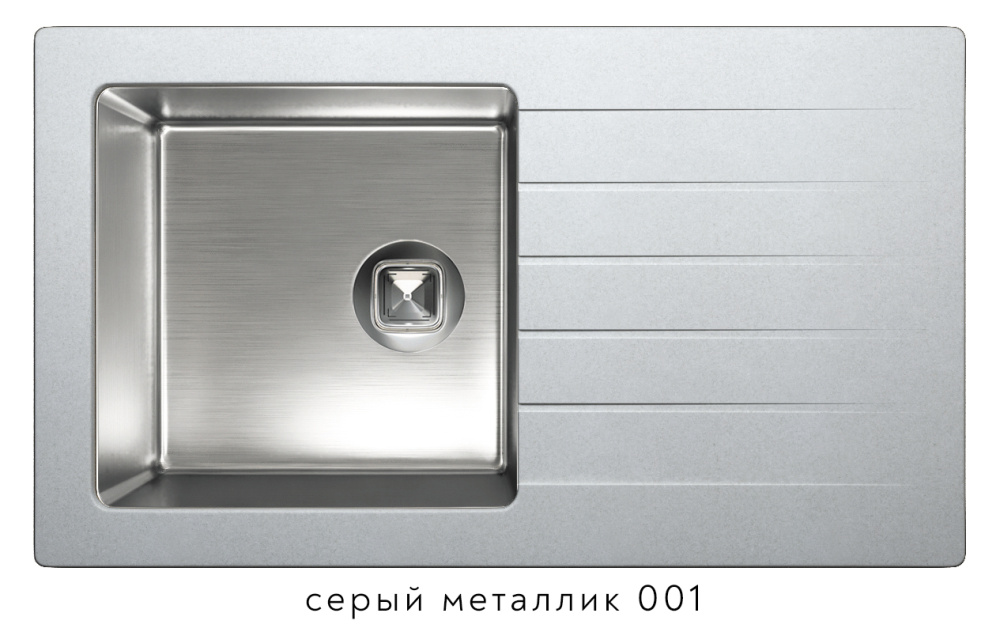 Фото Мойка кухонная TOLERO серый металлик (TOLERO twist TTS-860)