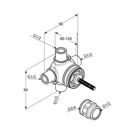 Фото Скрытая часть Kludi (29757)