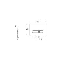 Клавиша смыва Duravit DuraSystem (WD5001021000) хром