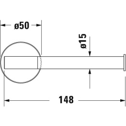 Держатель туалетной бумаги Duravit Starck T (0099374600) черный