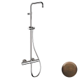 Душевая система термостатическая Remer Elegance EQ32ASSDBR, бронза масляная