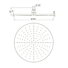 Фото Верхний душ Paini 50PW759TT25 никель