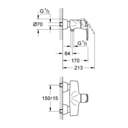 Смеситель для душа Grohe Chiara 32307000