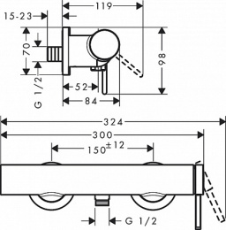 Смеситель для душа Hansgrohe Finoris (76620700) матовый белый