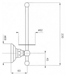Фото Бумагодержтель Nicolazzi Classica 1497CR, хром