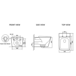 Унитаз подвесной SantiLine (SL-5027MB) черный
