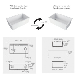 Кухонная мойка встраиваемая SIMAS LAVABI Q600 bia