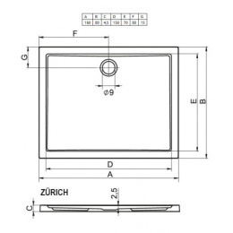 Душевой поддон Riho Zurich 268 160x80 белый DA8200500000000