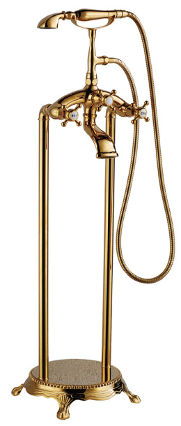 Фото Смеситель для ванны и душа напольный Abber Klassik (AF8415G)