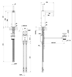 Смеситель для раковины Gessi Rettangolo Cascato (11985#031) хром