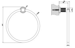 Держатель полотенца Gessi Inciso (58509#031) хром