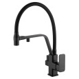 Смеситель для кухни с гибким изливом и подключением фильтра Wonzon&Woghand (WW-88458013-MB) Черный