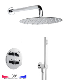 Фото Душевой комплект на 2 потребителя с термостатом Giulini Futuro хром F8213KB-25X