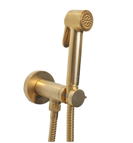 Гигиенический душ Bossini Paloma Brass E37005B.043 с прогрессивным смесителем, Золото сатинированное