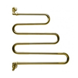 Фото Полотенцесушитель Margaroli Vento 405CG водяной, хром/золото