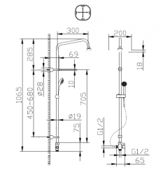 Душевая колонна Bravat Fit (D283CP-2A-RUS) хром