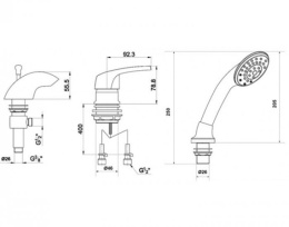 Фото Смеситель на борт ванны Timo Tugela (3020Y chrome)