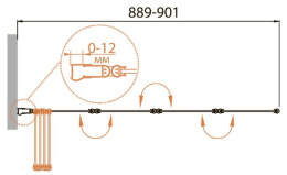 Шторка на ванну Cezares Relax RELAX-V-4-90/140-C-Bi, 90 х 140 см, стекло прозрачное, цвет профиля се