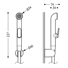 Фото Гигиенический набор для биде Tres Showers 29995001 хром
