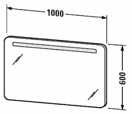 Зеркало со светильником Duravit PuraVida PV9422085, белый