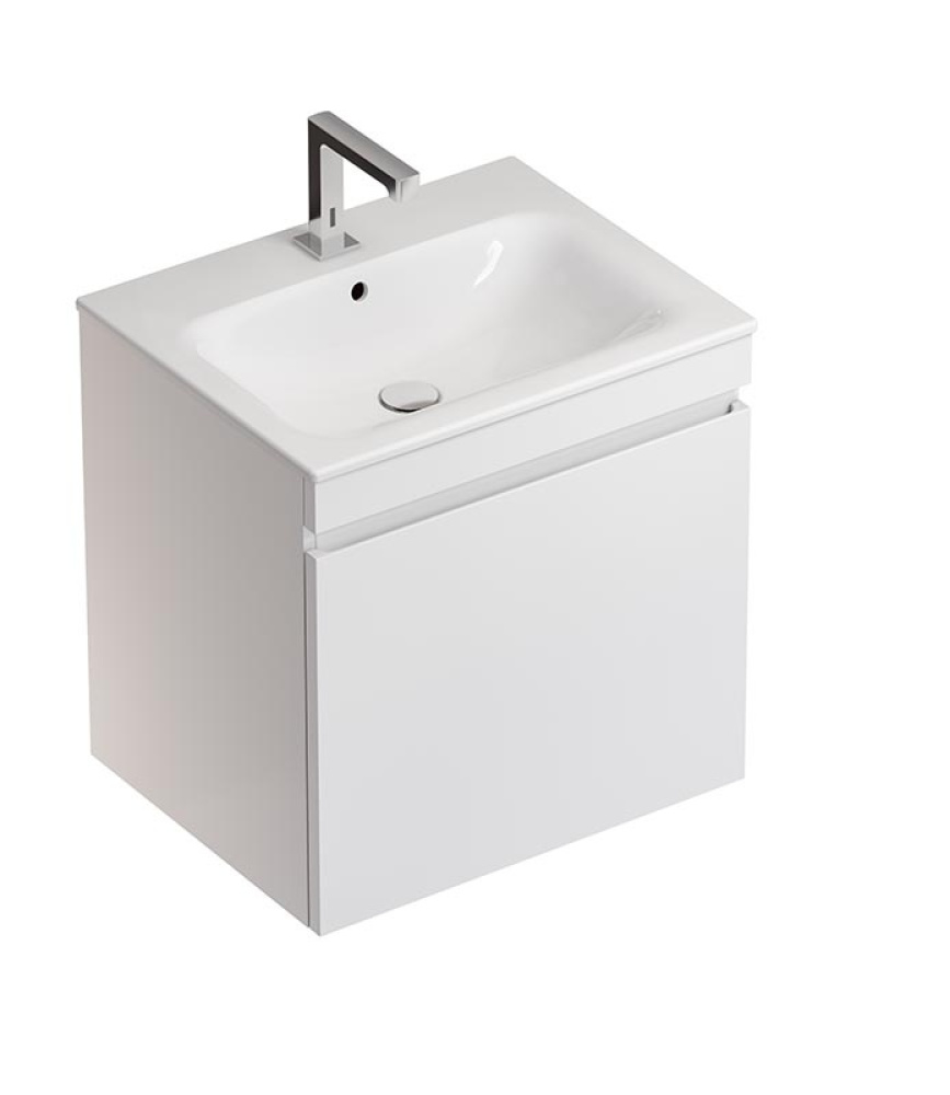 Geberit Renova Plan 869560000 Тумба для раковины с ящиками выдвижными, цвет фасада: белый глянцевый