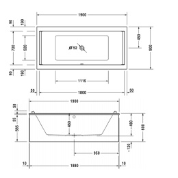 Акриловая ванна 190x90 Duravit (700340000000000)