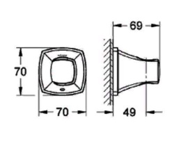 Шланговое подсоединение Grohe Grandera 27970GL0, холодный рассвет глянец, 1/2"-1/2"