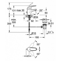 Донный клапан Grohe Euroeco (32732000) хром