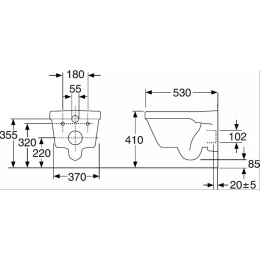 Инсталляция Grohe с безободковым унитазом Gustavsberg Hygienic Flush 5G84HR01, сиденье микролифт