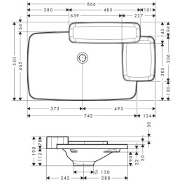 Hansgrohe Axor Bouroullec 19943000 Встраиваемая раковина (белоснежный)