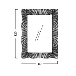 Фото Armadi Art NeoArt 521 Зеркало SOHO золото с подсветкой, 80х120 массив