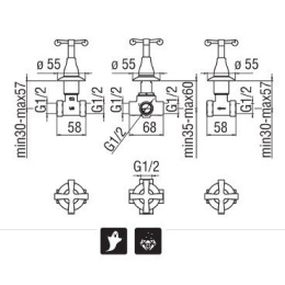 NOBILI Carlos Primero T3 CP208/1T3BR_CP160/T3BR Запорный кран с дивертором (бронза)