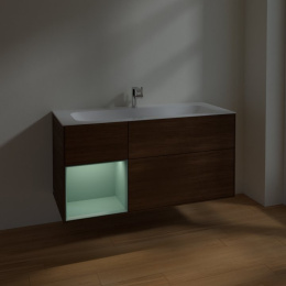 Villeroy Boch Finion F060GMGN Тумба под раковину 1196х498 мм (olive matt/walnut veneer)