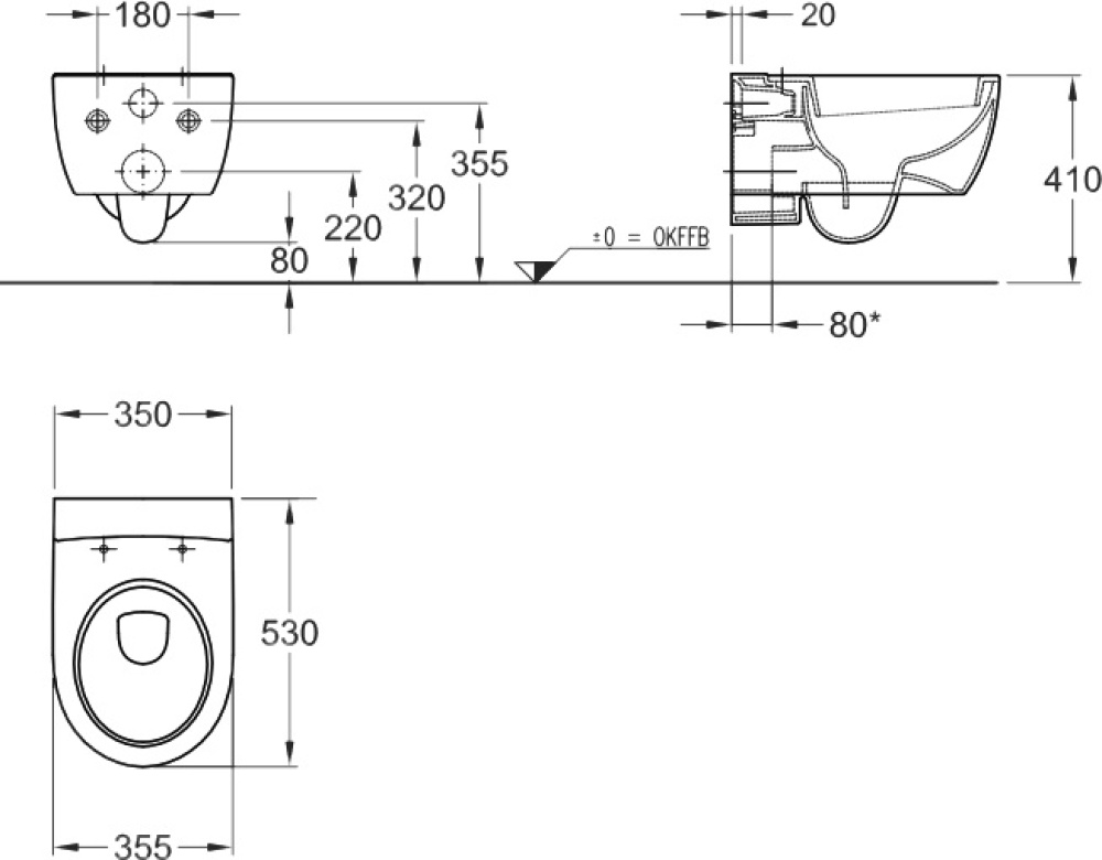 Унитаз подвесной Geberit iCon (204000000) без сиденья