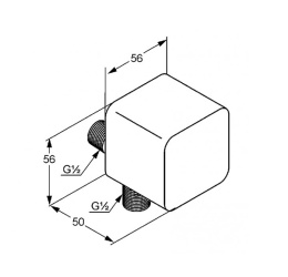 Подключение для душевого шланга Kludi Esprit (5654105-40)
