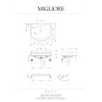 Migliore Bella 31261 Комплект консоль подвесная 55 см, раковина белая