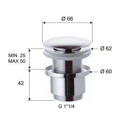 Remer 904CC2114BO Выпуск для раковины без перелива (белый матовый)