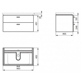Ideal Standard Connect New светлый дуб 100