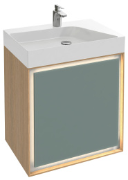 Тумба под раковину Jacob Delafon Rythmik Pure 65 см EB1770-M43, цвет аквамарин матовый