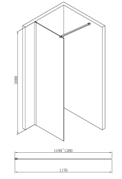 Душевая перегородка ABBER Immer Offen (AG61120B)