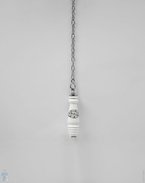 Комплектующие для унитазов Ручка управления механизма смыва Devon&Devon IBPCLWESCR с цепочкой Хром Белая