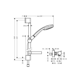 Душевой гарнитур Hansgrohe Croma (27032000) хром
