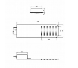Верхний душ FIMA Carlo Frattini F2628CR 170х553 мм