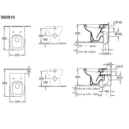 Villeroy&Boch Joyce 56081001 Унитаз напольный пристенный (альпийский белый)